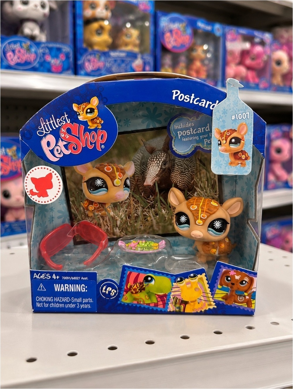 Littlest Pet Shop Postcard Pets Armadillo #1007 Playset New in Box